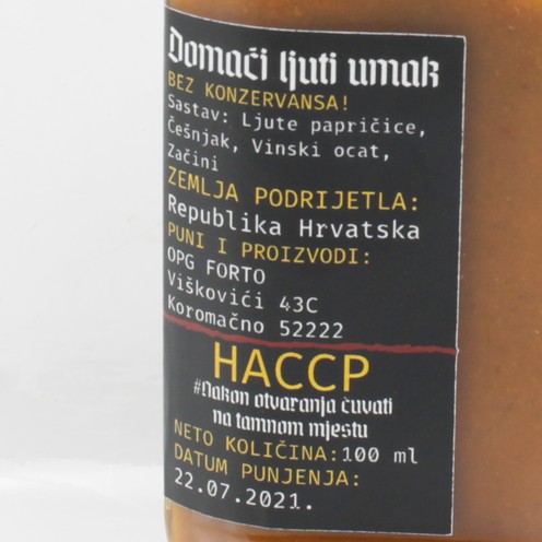Domaći ljuti umak Forto Treska 100 ml