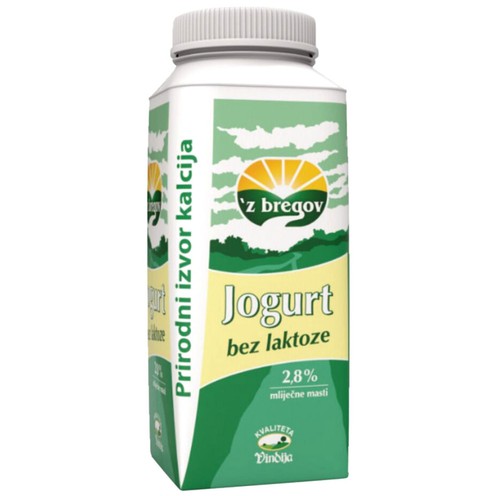 'Z bregov jogurt bez laktoze 2,8% m.m. 200 g