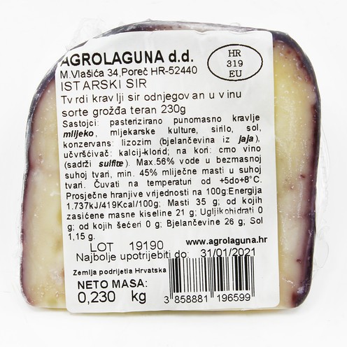 Špin istarski sir u teranu 230 g