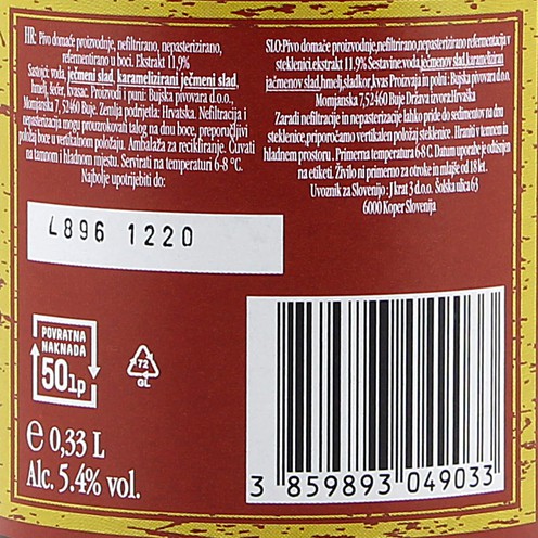 Pivo San Servolo crveno 0,33 l
