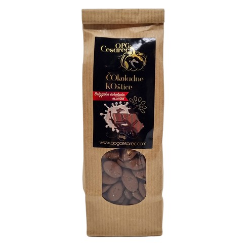 Bučine koštice - mliječna belgijska čokolada 80 g