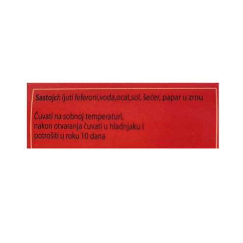 Ljuti feferoni OPG Zajc 680 g