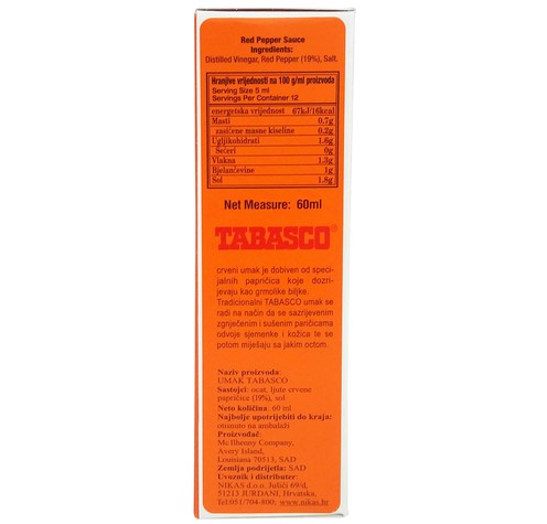 Tabasco ljuti umak 60 ml