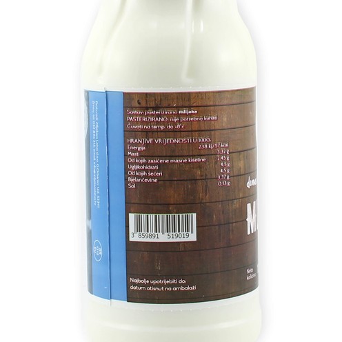 Mlijeko domaće 3,2% m.m. 1 l