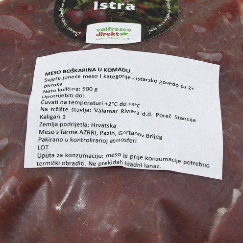 Meso boškarina u komadu za 2 osobe (500 g)