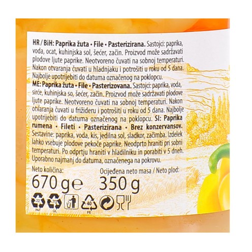 Zvijezda Paprika žuta file 350 g